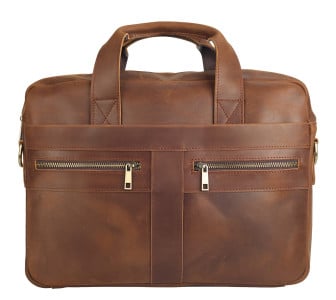 Кожаный мужской портфель Buffalo Bags коричневый M2019R