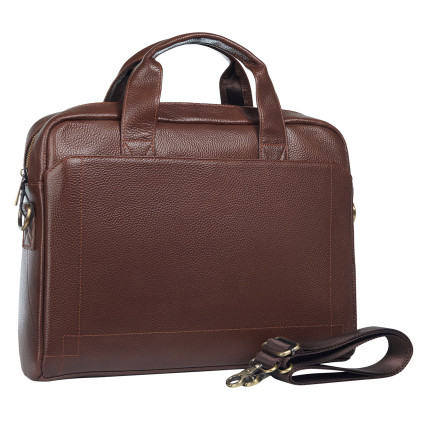 Кожаный мужской портфель Buffalo Bags коричневый M5006C-1 – Фото 2