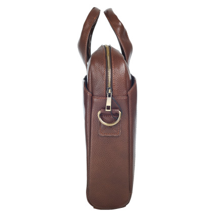 Кожаный мужской портфель Buffalo Bags коричневый M5006C-1 – Фото 4