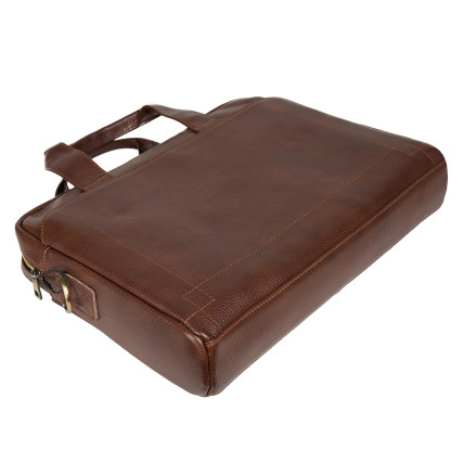 Кожаный мужской портфель Buffalo Bags коричневый M5006C-1 – Фото 5