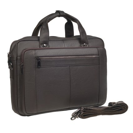 Кожаный мужской портфель Buffalo Bags коричневый M5079C – Фото 2