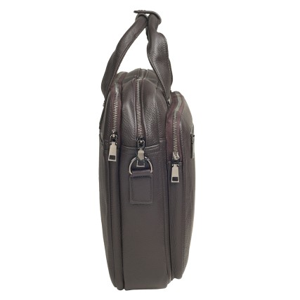 Кожаный мужской портфель Buffalo Bags коричневый M5079C – Фото 4
