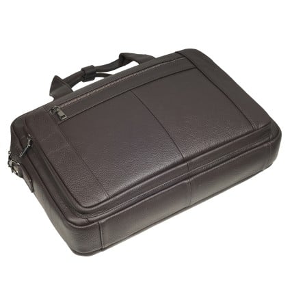 Кожаный мужской портфель Buffalo Bags коричневый M5079C – Фото 5