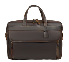 Кожаный мужской портфель Buffalo Bags коричневый M5095C