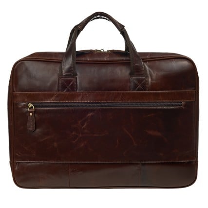 Кожаный мужской портфель Buffalo Bags коричневый M7320C – Фото 3