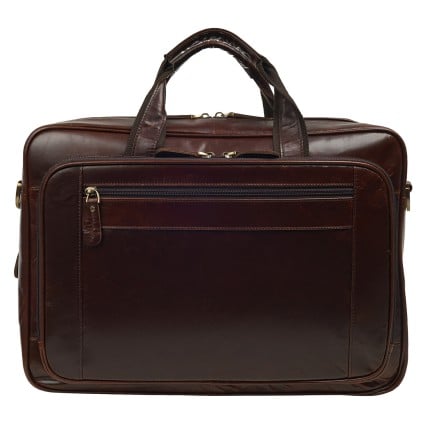 Кожаный мужской портфель Buffalo Bags коричневый M7320C – Фото 1