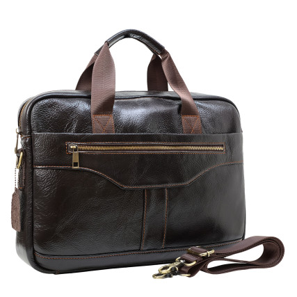 Кожаный мужской портфель Buffalo Bags коричневый M8824C-1 – Фото 2