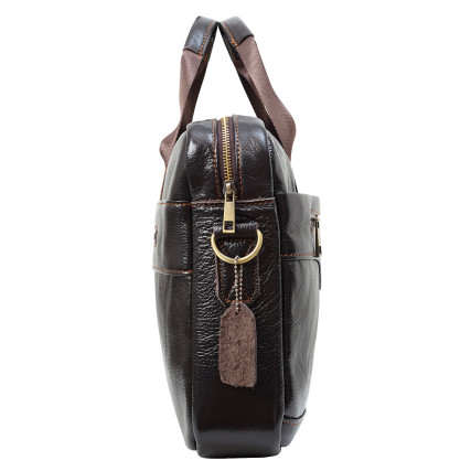 Кожаный мужской портфель Buffalo Bags коричневый M8824C-1 – Фото 3