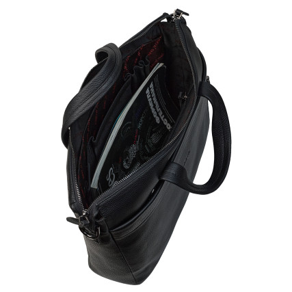 Кожаный мужской портфель KARYA черный 0896-45 – Фото 7