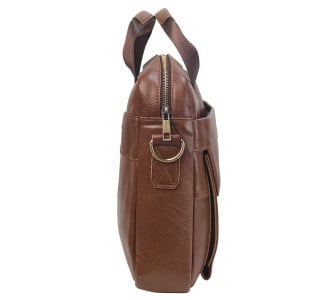Кожаный портфель Buffalo Bags светло-коричневый M1115C-1 – Фото 4
