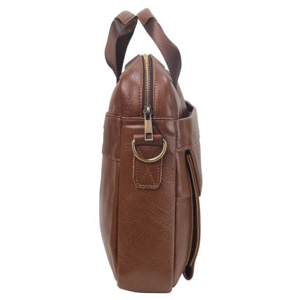 Кожаный портфель Buffalo Bags светло-коричневый M1115C-1 – Фото 4