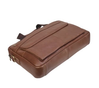 Кожаный портфель Buffalo Bags светло-коричневый M1115C-1 – Фото 5