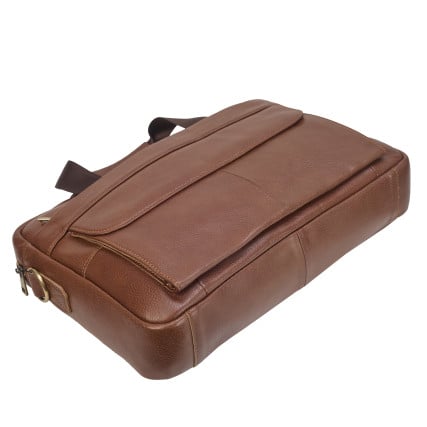 Кожаный портфель Buffalo Bags светло-коричневый M1115C-1 – Фото 5