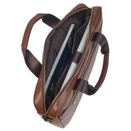 Кожаный портфель Buffalo Bags светло-коричневый M1115C-1 – Фото 7