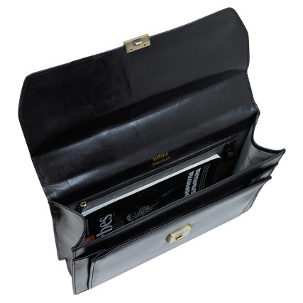 Кожаный портфель Katana (Франция) черный K63024-1 – Фото 7