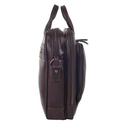 Мужская кожаная сумка Buffalo Bags коричневая M8979C – Фото 4