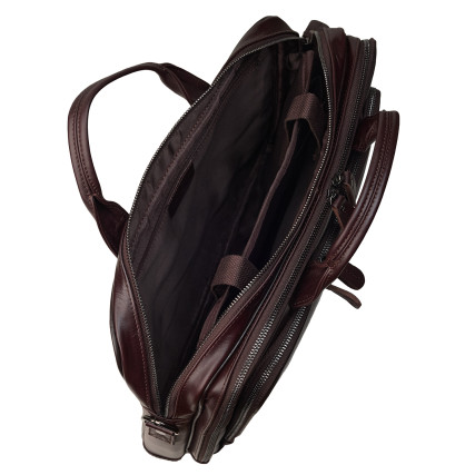 Мужская кожаная сумка Buffalo Bags коричневая M8979C – Фото 8