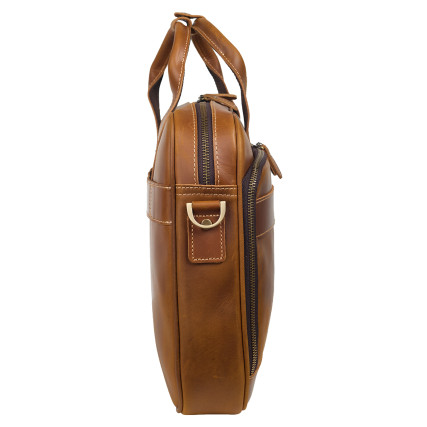Мужская кожаная сумка Buffalo Bags рыжая M8368Q – Фото 3