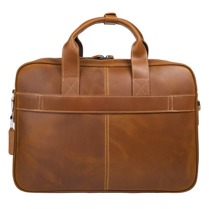 Мужская кожаная сумка Buffalo Bags рыжая M8368Q – Фото 4