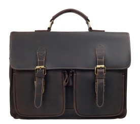 Мужская кожаная сумка Buffalo Bags темно-коричневая M9033R