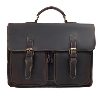 Мужская кожаная сумка Buffalo Bags темно-коричневая M9033R
