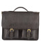 Мужской кожаный коричневый портфель Ashwood 8190 BRN