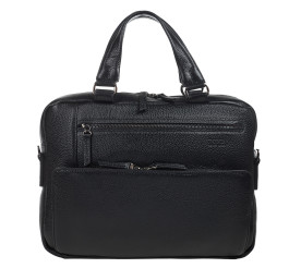 Мужской кожаный портфель BOND черный 1424-281