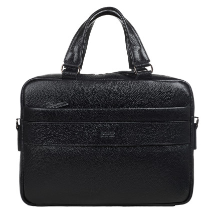 Мужской кожаный портфель BOND черный 1424-281 – Фото 4