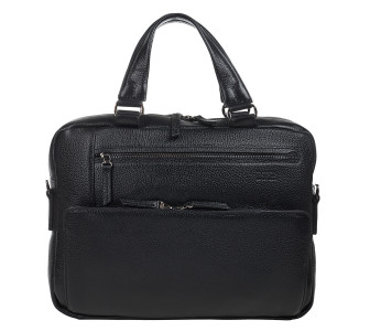 Мужской кожаный портфель BOND черный 1424-281