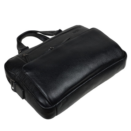 Мужской кожаный портфель BOND черный 1424-281 – Фото 5