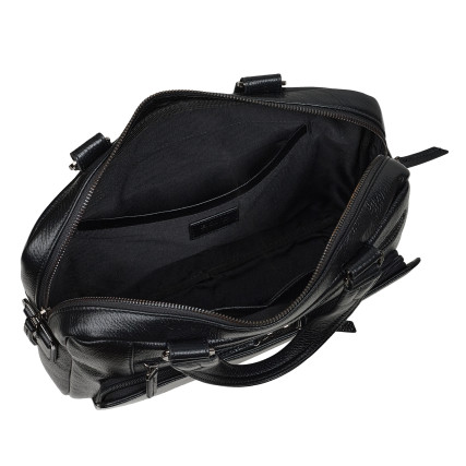 Мужской кожаный портфель BOND черный 1424-281 – Фото 6