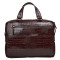 Мужской кожаный портфель BOND коричневый 1424-355 кроко