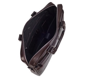 Мужской кожаный портфель DESISAN коричневый 351-09 – Фото 5