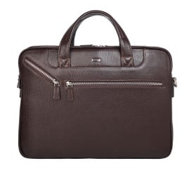 Мужской кожаный портфель DESISAN коричневый 655-09