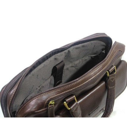 Мужской кожаный портфель Katana (Франция) коричневый K36123-2 – Фото 5