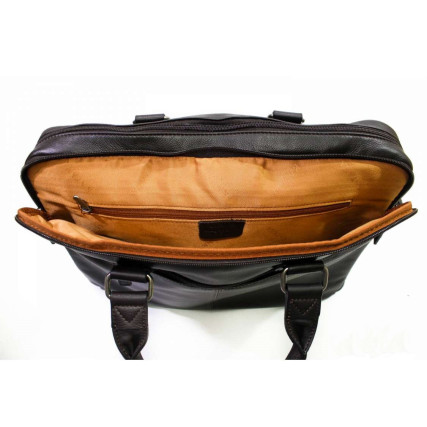 Мужской кожаный портфель Katana (Франция) коричневый K89615-2 – Фото 5