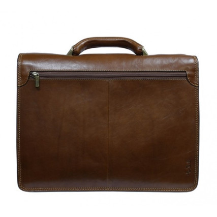 Мужской кожаный портфель TONY PEROTTI светло-коричневый Italico 8008/40 cognac – Фото 3