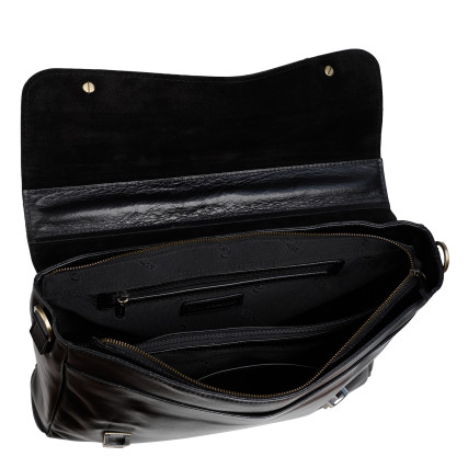 Мужской кожаный портфель Tony Bellucci черный 5261-101