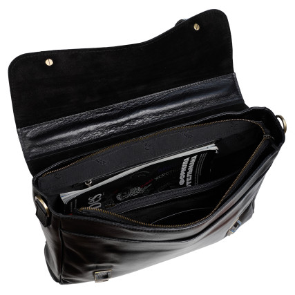 Мужской кожаный портфель Tony Bellucci черный 5261-101