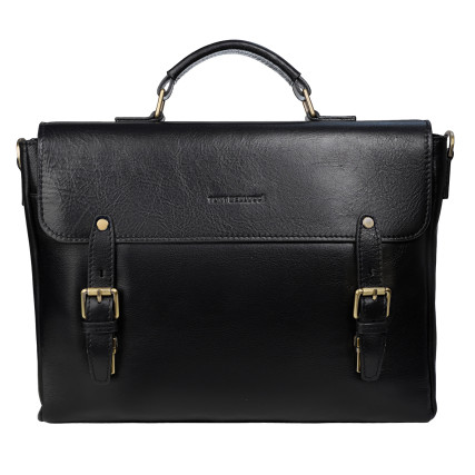 Мужской кожаный портфель Tony Bellucci черный 5261-101