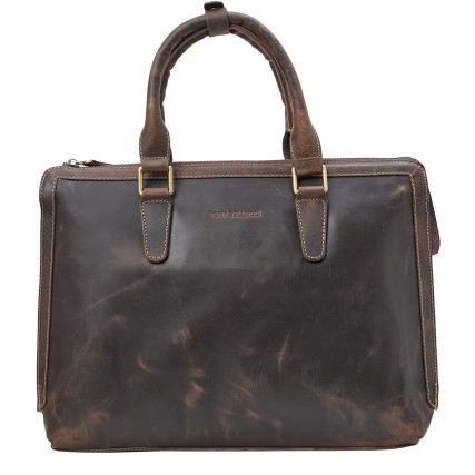 Мужской кожаный портфель Tony Bellucci коричневый 5037-06 нубук – Фото 1