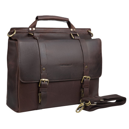 Мужской кожаный портфель Tony Bellucci коричневый 5084-04