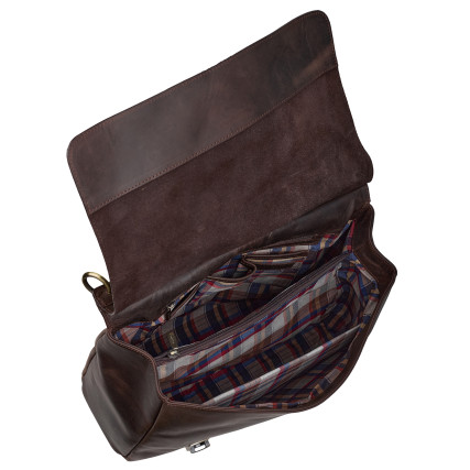 Мужской кожаный портфель Tony Bellucci коричневый 5084-04