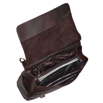 Мужской кожаный портфель Tony Bellucci коричневый 5084-04