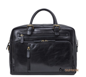Мужской кожаный портфель Virginia Conti (Италия) черный VCm01388black