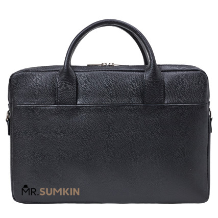 Мужской кожаный портфель Virginia Conti (Италия) черный VCm03515black – Фото 1