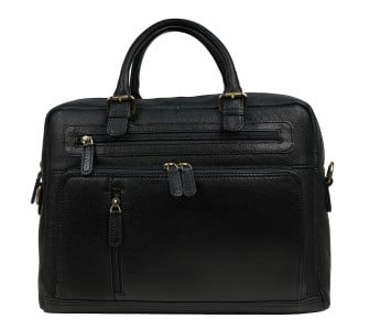 Мужской кожаный портфель Virginia Conti черный VCm01388_fblack Мужской кожаный портфель Virginia Conti черный VCm01388_fblack