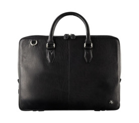 Мужской кожаный портфель Visconti Carl черный ML50 BLK