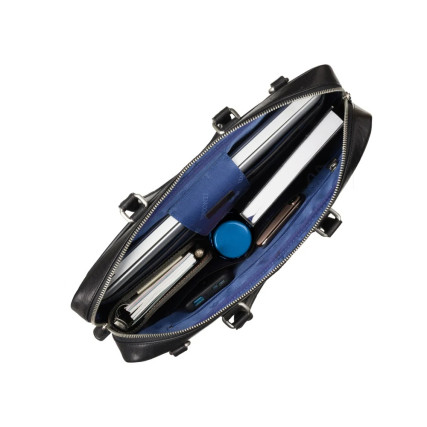 Мужской кожаный портфель Visconti Carl черный ML50 BLK – Фото 6