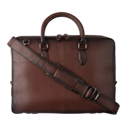 Мужской кожаный портфель Visconti Carl коричневый AT50 B/TAN – Фото 5
